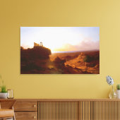 ロマンチックな風景， 1860 キャンバスプリント (インサイチュ (リビング))