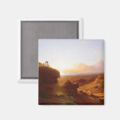 ロマンチックな風景， 1860 マグネット (正面/裏面)