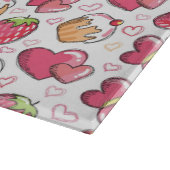 ロマンチックな食糧パターン カッティングボード (角)