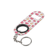 ロマンチックな食糧パターン キーホルダー栓抜き (裏面アングル)