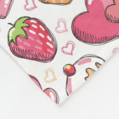 ロマンチックな食糧パターン フリースブランケット (角)