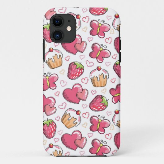 ロマンチックな食糧パターン Case-Mate iPhoneケース (裏面)