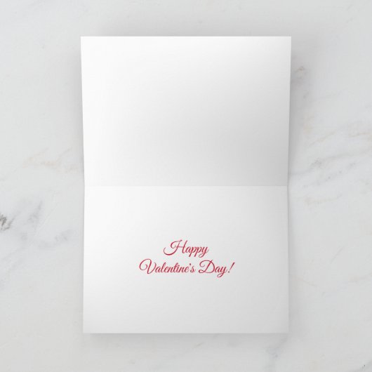 ロマンチックな馬とハートのバレンタイン シーズンカード (内部)