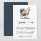 ロマンチックな馬車の感謝カード サンキューカード (正面/裏面)