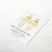 ロマンチックな骨格フォイル招待状 箔招待状 (回転した状態)