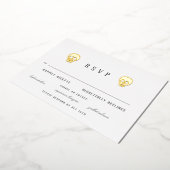 ロマンチックな骨格フォイル招待状 箔招待状 (回転した状態)