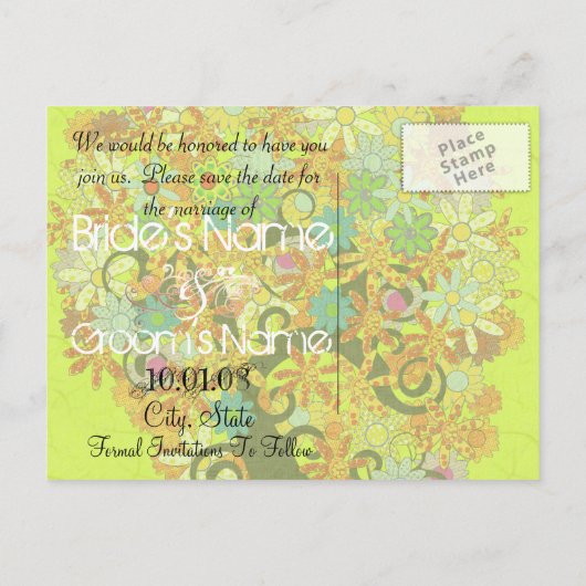 ロマンチックな魅惑の森の木 案内ポストカード (裏面)