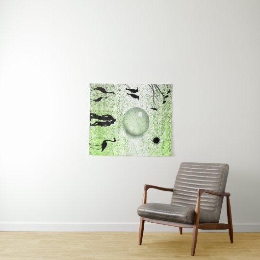 ロマンチックな魅惑的な景色のラブストーリー タペストリー (インサイチュ(横))