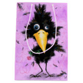 ロマンチックな鳥とバラのユーモア ギフトバッグ (裏面)