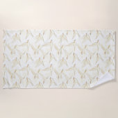 ロマンチックな鳥の人生は夢のようだ ビーチタオル (正面)