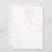 ロマンチックな鳥赤面ピンクフローラムスリム結婚ズ 招待状 (裏面)