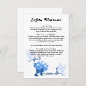 ロマンチックな鳩と青い花の安全対策 エンクロージャーカード (正面/裏面)