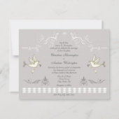 ロマンチックな鳩の結婚 招待状 (裏面)