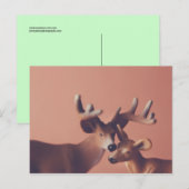 ロマンチックな鹿の葉書 ポストカード (正面/裏面)