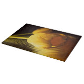 ロマンチックな黄色のチューリップ カッティングボード (角)