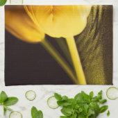 ロマンチックな黄色のチューリップ キッチンタオル (折り畳み)