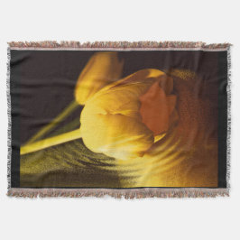 ロマンチックな黄色のチューリップ スローブランケット