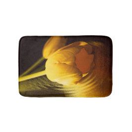 ロマンチックな黄色のチューリップ バスマット