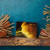 ロマンチックな黄色のチューリップ フォトプラーク (側面)