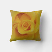 ロマンチックな黄色のバラの花びら クッション (裏面)