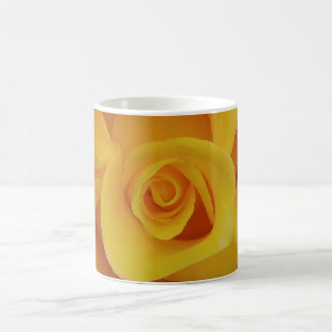 ロマンチックな黄色のバラの花びら コーヒーマグカップ