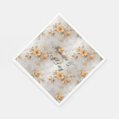 ロマンチックな黄色のバラ スタンダードランチョンナプキン (角)