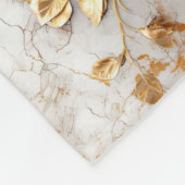 ロマンチックな黄色のバラ フリースブランケット (角)