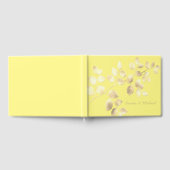 ロマンチックな黄色の離れゴールデン結婚ズのゲストブック ゲストブック (全面)