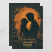 ロマンチックな黄金の月光 招待状 (正面/裏面)