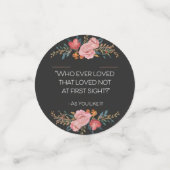 ロマンチックな黒とピンクのロミオとジュリエット コンフェッティ (スモール正面)