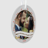 ロマンチックな1周年記念装飾写真枠 オーナメント (正面)