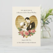 ロマンチックな1920のテーマの結婚式招待状 招待状 (スタンド正面)