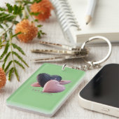 ロマンチックな2ハートキーチェーン キーホルダー (正面右)