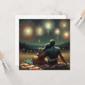 ロマンチックな7月4日 カード (正面/裏面インサイチュ)