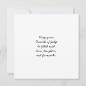 ロマンチックな7月4日 カード (裏面)