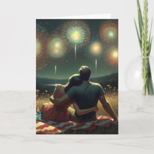 ロマンチックな7月4日 カード (正面)