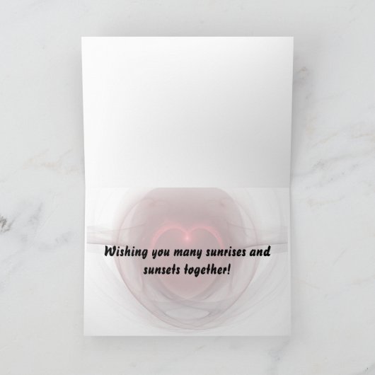 ロマンチックな「ハッピーアニバーサリー」ライトアップハートアート, 「ハッピーアニバーサリー」のラブ カード (内部)