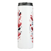 ロマンチックな"ビー峰"引用文ダーク赤いハートボヘミア タンブラー (裏面)