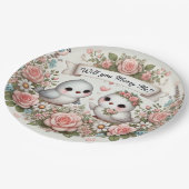 ロマンチックな「私と結婚してくれないか?」 ラベバード紙プレート ペーパープレート (アングル)