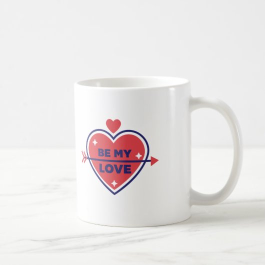 ロマンチックな「Be My Love」コーヒー コーヒーマグカップ (右)