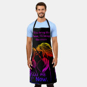 ロマンチックなBBQエプロン料理カップル エプロン (着用した状態)