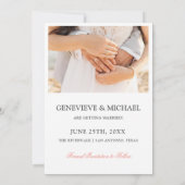 ロマンチックなBohoフローラアーチフラットザデイトカード セーブザデート (裏面)