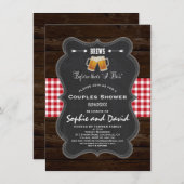 ロマンチックなBREWS Before Their "I Do's"婚約 招待状 (正面/裏面)