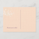 ロマンチックなDandelion写真結婚式の日付を保存 案内ポストカード (裏面)