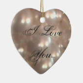 ロマンチックなI愛私とレトロのスタイル結婚します セラミックオーナメント (右)