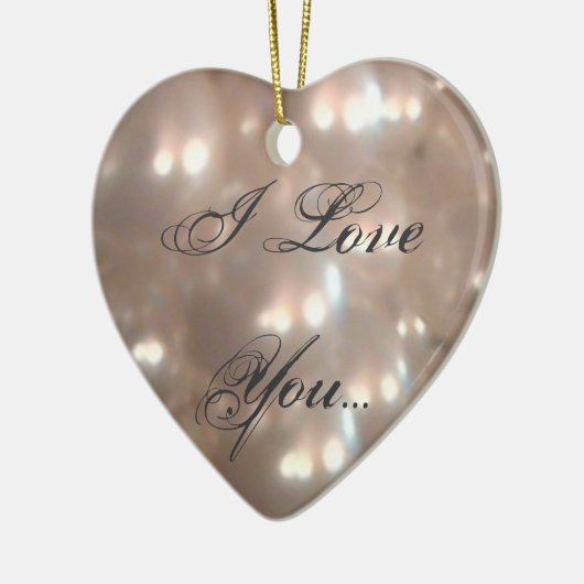 ロマンチックなI愛私とレトロのスタイル結婚します セラミックオーナメント (左)