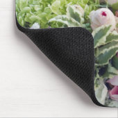 ロマンチックなmr.ミセス・ピンク・ローズ・フローラ結婚ズ マウスパッド (コーナー)