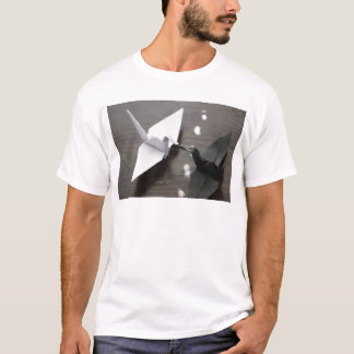 ロマンチックなorigamiクレーン tシャツ