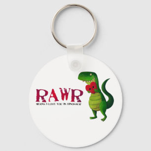 ロマンチックなRAWRのTレックスの恐竜 キーホルダー