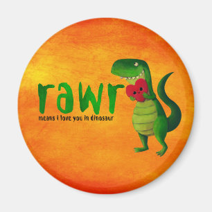 ロマンチックなRAWRのTレックスの恐竜 マグネット